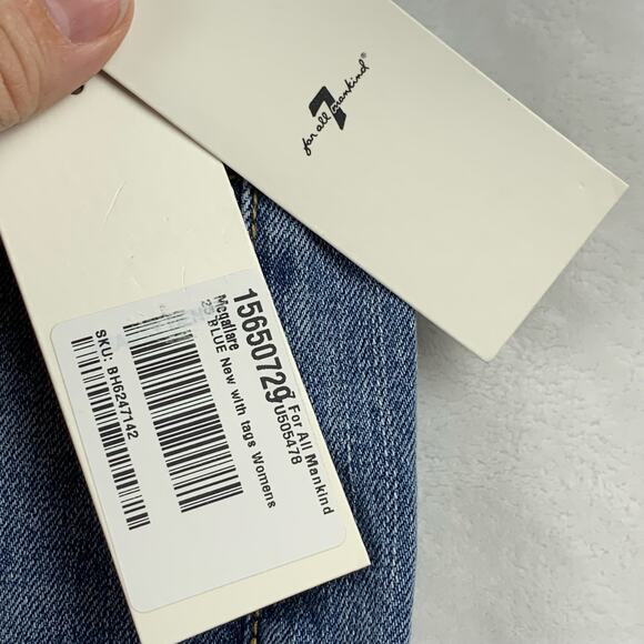 NWT 7 For All Mankind Jeans Megaflare Womens 25 High Rise 7FAM Bell Bottoms - Picture 11 of 16